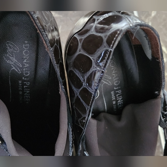 Donald J Pliner Couture Charo Croc Leather High Heel Pumps ITALY - Picture 4 of 8